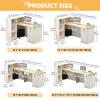 ZRBDDEF Reception Counter, 80–599 cm, Modern Reception Desk with Shelves for Shops, Offices, Hair Salons, and Cafés view 2