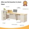 ZRBDDEF Reception Counter, 80–599 cm, Modern Reception Desk with Shelves for Shops, Offices, Hair Salons, and Cafés view 4