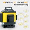 4D Green Beam Laser Level with Tripod, Self-Leveling, 16 Lines view 4