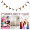 2.7-Meter Colorful Fabric Pennant Banner for Kids' Rooms view 4