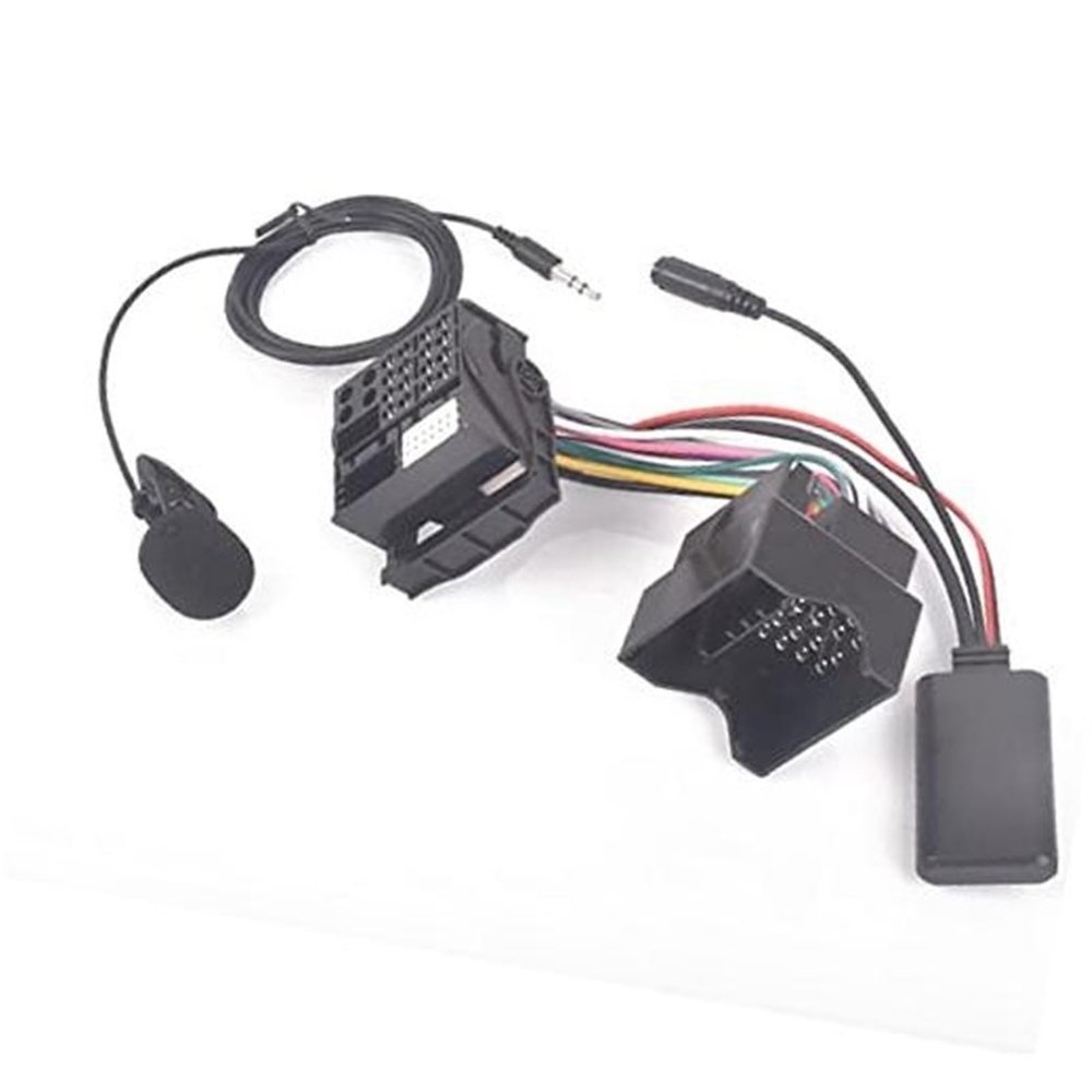 JINFOLI VW RCD510/RCD210 Radio Wiring Harness with Microphone, Bluetooth 5.0 and AUX Adapter