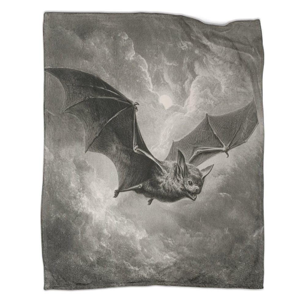 kaiyun Flying Bats Throw Blanket, 50 x 60 in (127 x 152 cm)