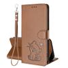Viewtogo PU Leather Flip Case for Xiaomi 13 Lite 5G, Brown, Cat & Heart Design view 1
