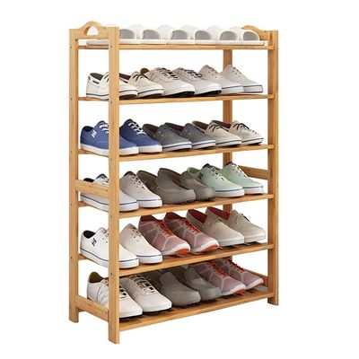 Bamboo Shoe Rack, Space-Saving, 25 x 60 x 105 cm