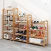 Bamboo Shoe Rack, Space-Saving, 25 x 60 x 105 cm view 2