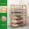 Bamboo Shoe Rack, Space-Saving, 25 x 60 x 105 cm view 3