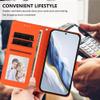 Viewtogo Phone Case for Xiaomi Redmi Note 13 Pro 4G, Embossed Cat & Heart Pattern, Magnetic Closure, Stand, Card Slots, Orange PU Leather Flip Case view 3