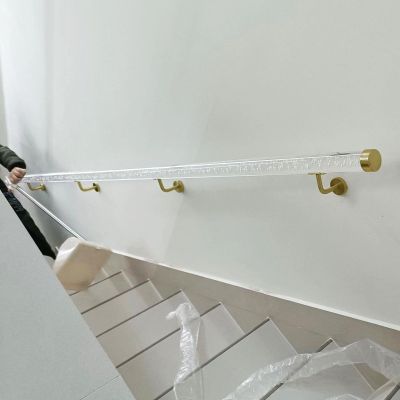 Transparent Acrylic Stair Handrail for Indoor and Outdoor Use
