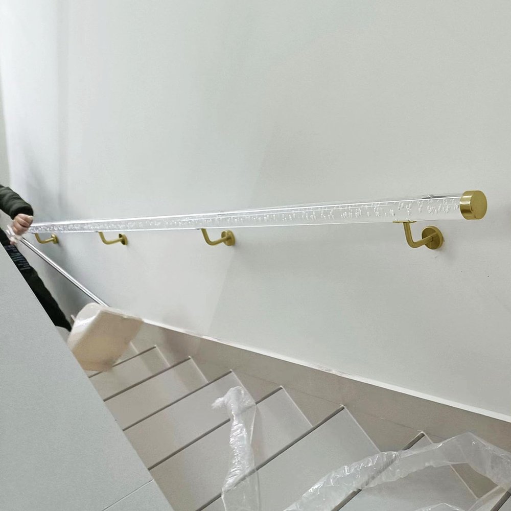 Transparent Acrylic Stair Handrail for Indoor and Outdoor Use
