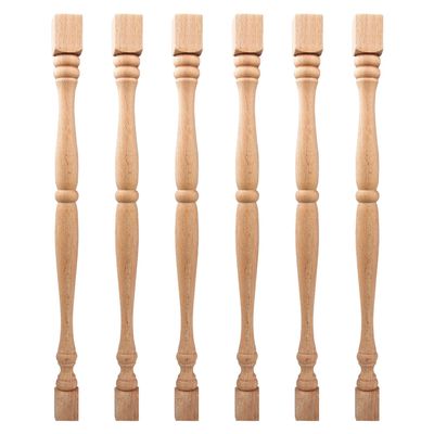 12-Pack 33 cm Unfinished Wooden Balusters, European Decorative Newel Posts for DIY, Stairs, Furniture, Woodworking, and Crafts