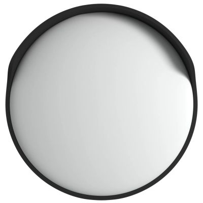 Homgoday 45 cm Outdoor Convex Traffic Mirror, Black, Polycarbonate, Model 153079