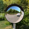 Homgoday 45 cm Outdoor Convex Traffic Mirror, Black, Polycarbonate, Model 153079 view 2
