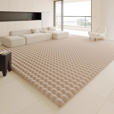 RTYHN Shaggy Faux Fur Rug with Non-Slip Backing