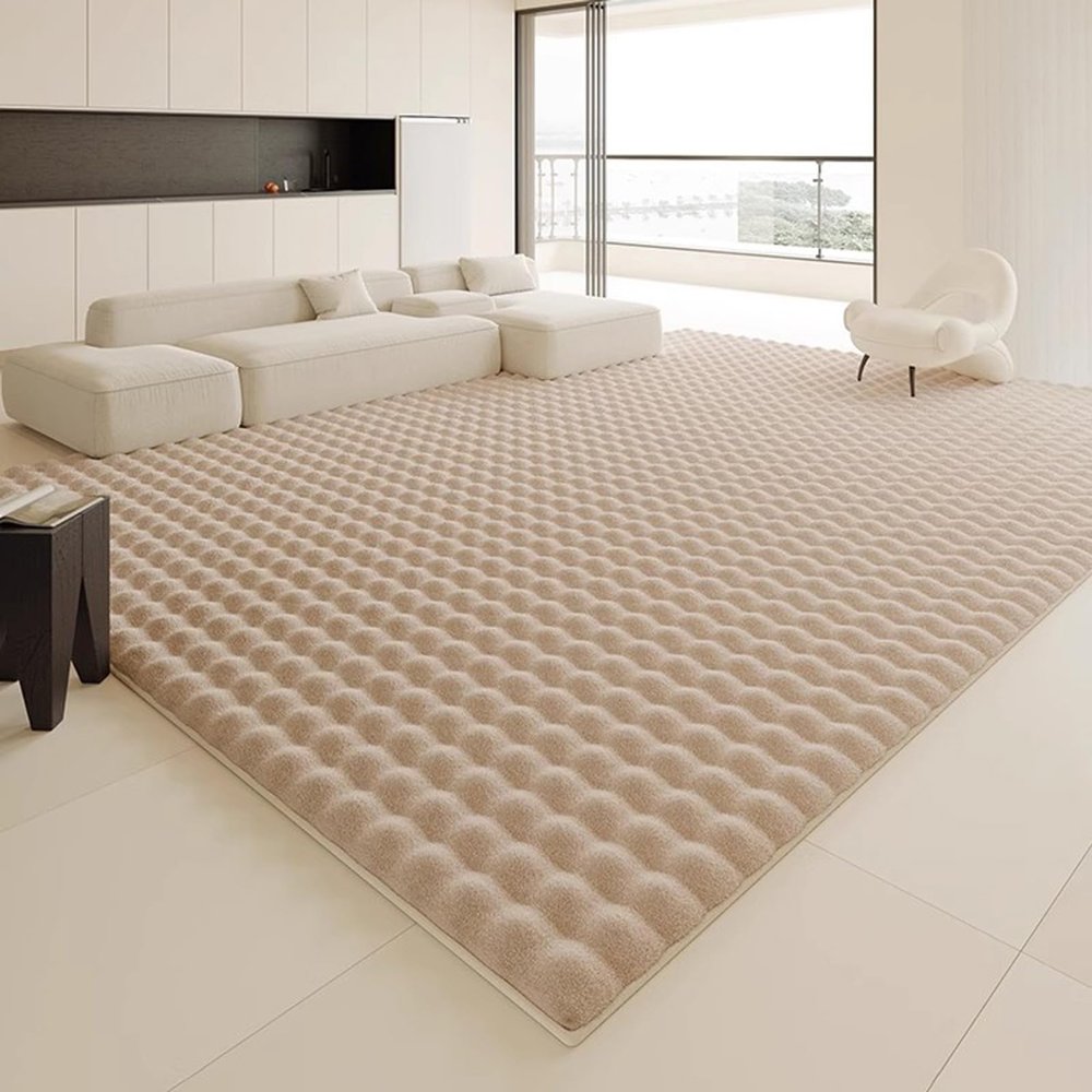RTYHN Shaggy Faux Fur Rug with Non-Slip Backing