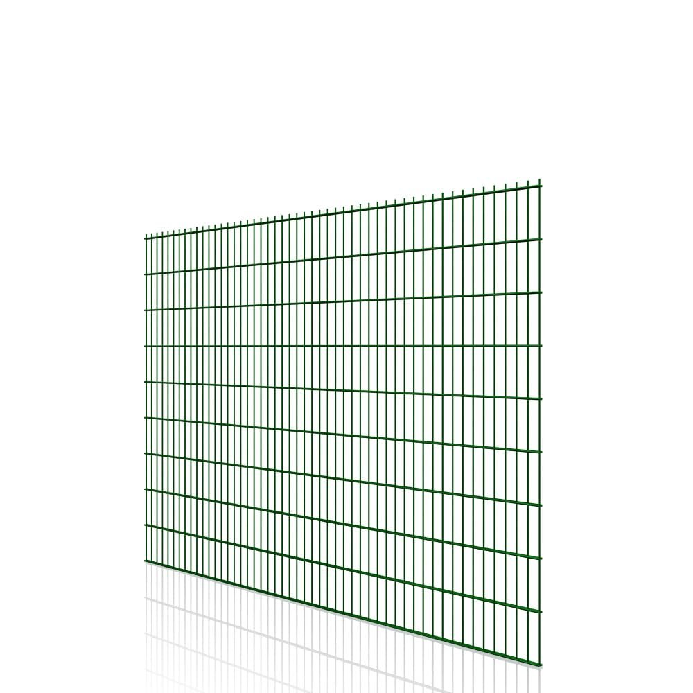 Double-Wire Fence Panel 8/6/8, 2.5 m Wide, Hot-Dip Galvanized & Powder-Coated, Various Heights, 50 x 200 mm Mesh, Anthracite/Moss Green (Moss Green RAL 6005, 1830 mm)