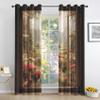 Forest Mushroom Blackout Curtains with Grommets, Jungle Window View, 2 Panels, 230 x 180 cm view 2