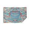 Sanxingdui Reversible Flannel Throw Blanket with Glow-in-the-Dark Stars, Blue/Red view 1