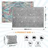 Sanxingdui Reversible Flannel Throw Blanket with Glow-in-the-Dark Stars, Blue/Red view 3