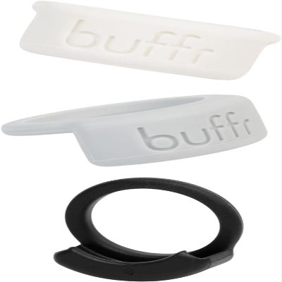 Buffr Smart Ring Protector, 3-Pack Neutral Silicone Ring Covers Compatible with Oura, Ultrahuman, RingConn and More