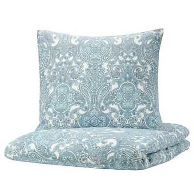 JTTEVALLMO Blue Bedding Set 140 x 200 cm, Pillowcase 80 x 80 cm