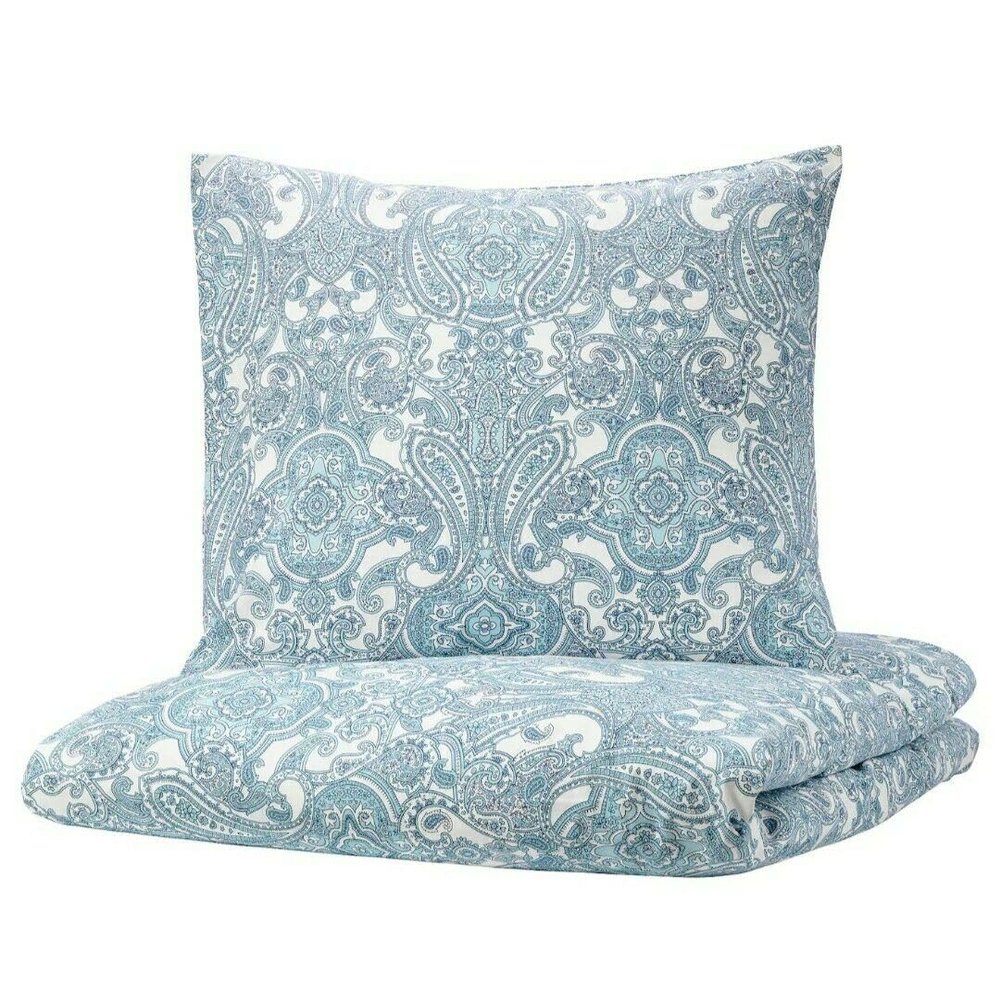 JTTEVALLMO Blue Bedding Set 140 x 200 cm, Pillowcase 80 x 80 cm