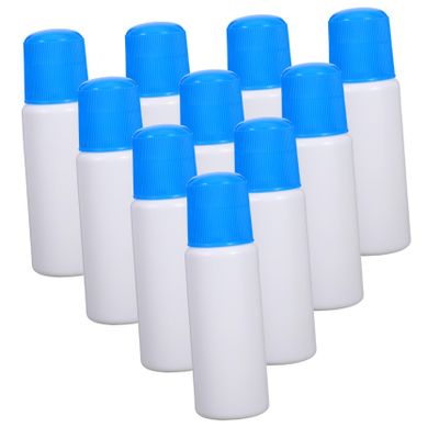 Holibanna 10-Pack 50 ml Refillable Plastic Applicator Bottles with Sponge Tips for Precise Application of Perfume and Face Cream, Travel