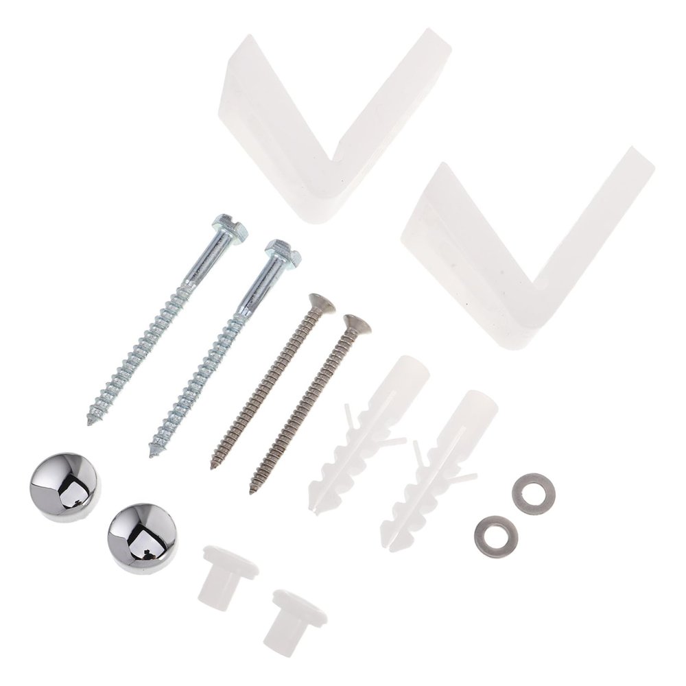 Stainless Steel Toilet Mounting Screw Set, L-Shaped, 1 Set