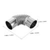 ibasenice 90-Degree Stainless Steel Chimney Flue Adapter for Outdoor Stoves and Camping Tents view 2