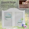 Retro White Barn Swing Door, Louvered Café Entrance and Room Divider, 36/39/40, Wooden Saloon Door, W 130 x H 100 cm view 3