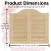 Retro White Barn Swing Door, Louvered Café Entrance and Room Divider, 36/39/40, Wooden Saloon Door, W 130 x H 100 cm view 4