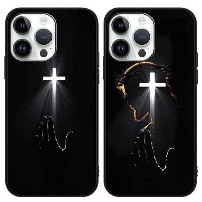 Omyzo 2-Pack Black Protective Cases for iPhone 6 Plus 5.5-Inch, Soft Silicone TPU, Christian Easter Jesus Pattern