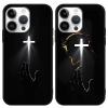Omyzo 2-Pack Black Protective Cases for iPhone 6 Plus 5.5-Inch, Soft Silicone TPU, Christian Easter Jesus Pattern view 1