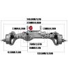 RC Front and Rear Portal Axle Upgrade Set for Axial Capra 1.9, UTB, F9 Buggy, Wraith 90018 and RR10 1/10 Crawlers, Silver view 2