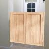 Natural Wood Swinging Half Door for Cafés and Saloons, Two-Way Room Divider with Hinges and Hardware view 1