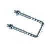 Galvanized Carbon Steel Square U-Clamp, 2 Pieces, M8 × 80 × 130 view 1
