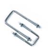 Galvanized Carbon Steel Square U-Clamp, 2 Pieces, M8 × 80 × 130 view 3