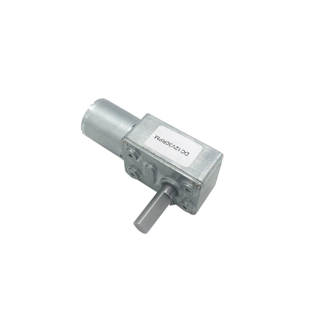 Worm Gear Reducer Motor, 24V DC, 8 mm D7 Shaft, 25 mm, Reversible, Self-Locking, JGY370, Package A, 12V, 40 rpm
