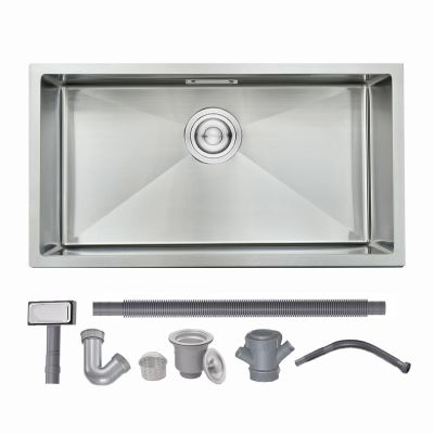 BoomHoze Stainless Steel Single-Bowl Sink 75 x 45 cm