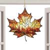 2D Acrylic Maple Leaf Ornaments for Thanksgiving view 1