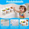 Bath Toy Storage Organizer, 3 Compartments with 5 Adhesive Hooks, 59 cm view 3