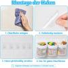 Bath Toy Storage Organizer, 3 Compartments with 5 Adhesive Hooks, 59 cm view 4