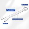 QUARKZMAN 17 mm Metric Ratcheting Combination Wrench Set, Chrome-Plated 45# Carbon Steel view 4