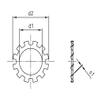 Premium V2A External-Tooth Lock Washers, Form A (250 pcs, M16) view 2