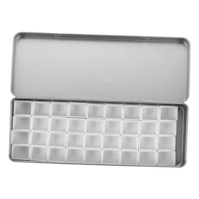 SHINEOFI Empty Watercolor Travel Palette with 36 Compartments, Iron and Plastic, Portable Lightweight Paint Case for Artists