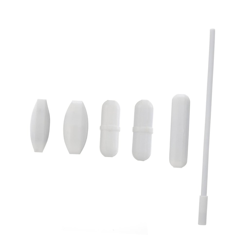 Cabilock PTFE Magnetic Stir Bars, White, Set of 4