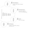 Cabilock PTFE Magnetic Stir Bars, White, Set of 4 view 2