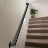 Square Tube Handrail, Industrial Steel Stair Railing, Slip-Resistant, Wall-Mounted for Indoor and Outdoor Stairs view 1