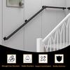 Square Tube Handrail, Industrial Steel Stair Railing, Slip-Resistant, Wall-Mounted for Indoor and Outdoor Stairs view 4