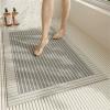 Odot Non-Slip PVC Loofah Shower Mat, Quick-Drying, Gray, 75 x 100 cm view 1