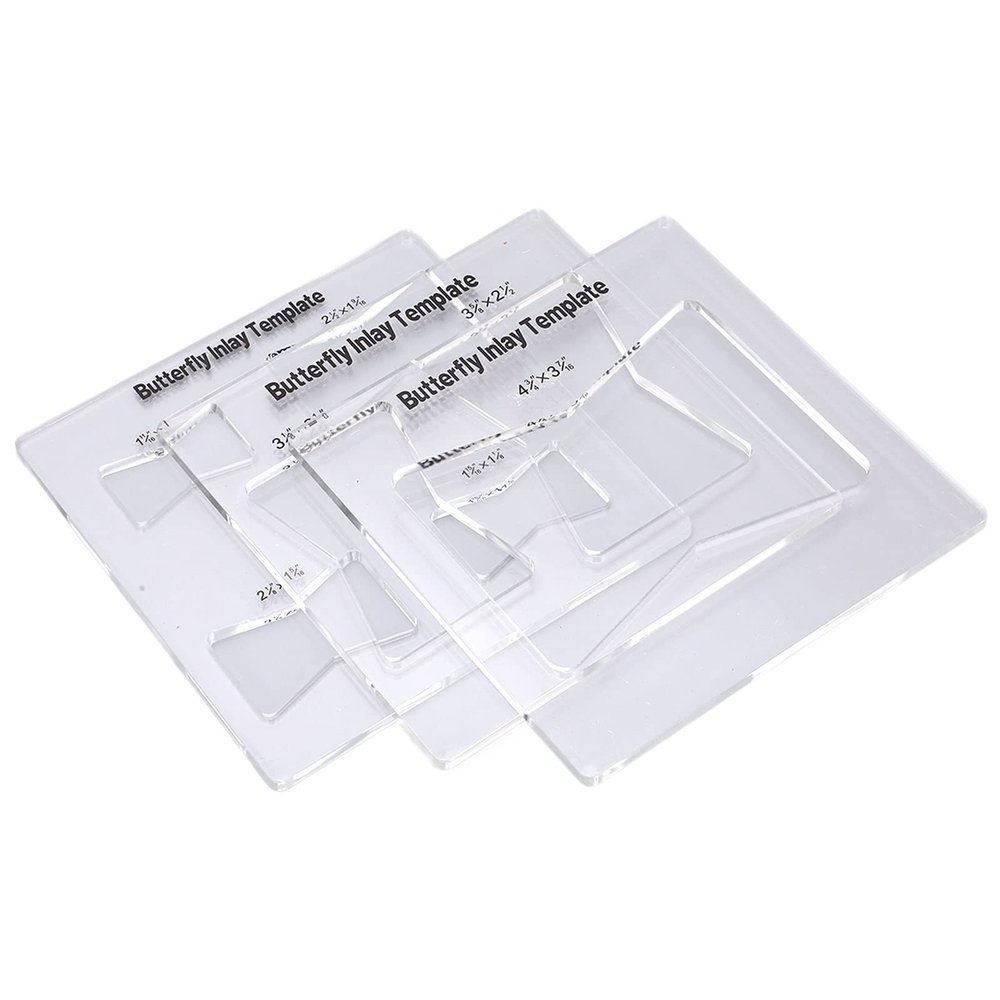 Vikye 3-Piece Woodworking Router Decorative Inlay Template Set